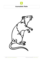 Ausmalbild Ratte