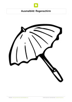 Ausmalbild Regenschirm