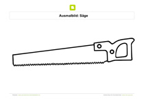 Ausmalbild Säge