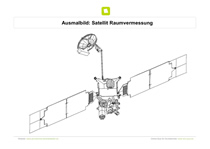 Ausmalbild Satellit Raumvermessung