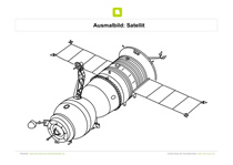 Ausmalbild Satellit