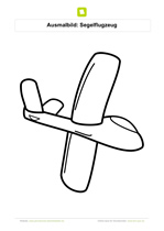 Ausmalbild Segelflugzeug