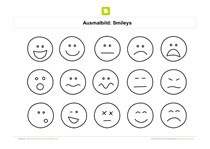 Ausmalbild Smileys