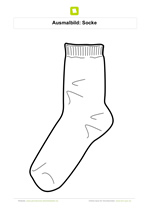 Ausmalbild Socke