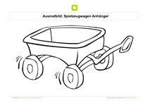 Ausmalbild Spielzeugwagen Anhänger