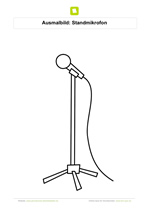 Ausmalbild Standmikrofon