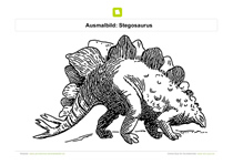 Ausmalbild Stegosaurus groß