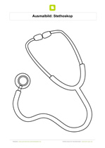 Ausmalbild Stethoskop