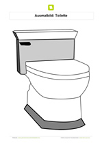 Ausmalbild Toilette