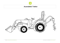 Ausmalbild Traktor