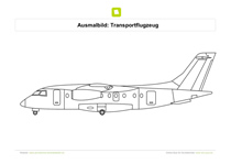 Ausmalbild Transportflugzeug