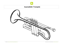 Ausmalbild Trompete