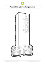 Ausmalbild Überwachungskamera