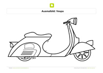 Ausmalbild Vespa