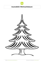 Ausmalbild Weihnachtsbaum mit Streifen