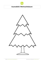Ausmalbild Weihnachtsbaum ohne Schmuck