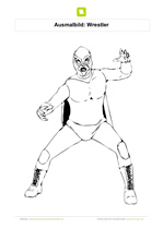 Ausmalbild Wrestler