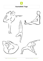 Ausmalbild Yoga