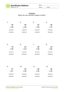 Mathe Schriftliches Addieren