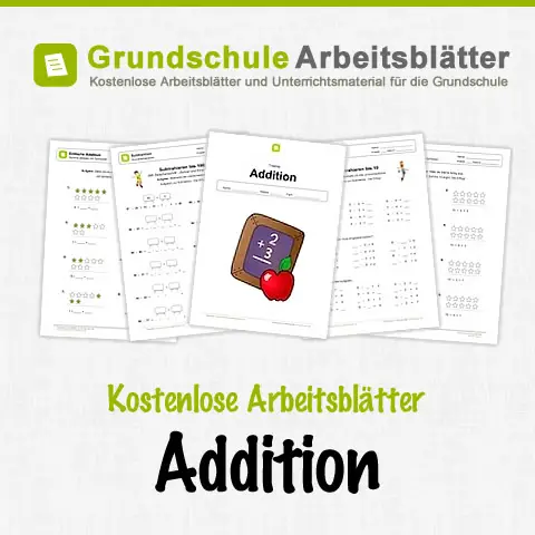 Kostenlose Arbeitsblätter Addition