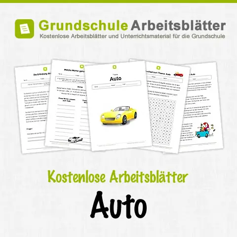 Kostenlose Arbeitsblätter Auto