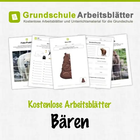 Kostenlose Arbeitsblätter Bären