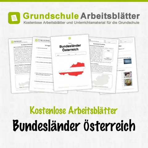 Kostenlose Arbeitsblätter Bundesländer Österreich