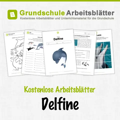 Kostenlose Arbeitsblätter Delfine