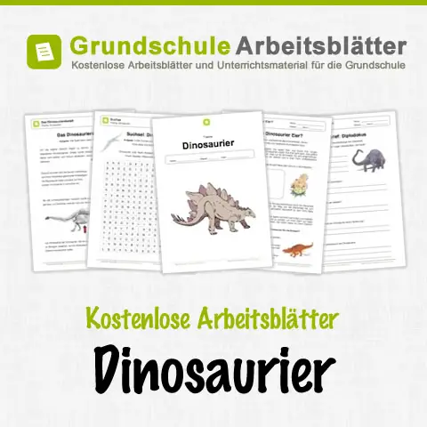Kostenlose Arbeitsblätter Dinosaurier