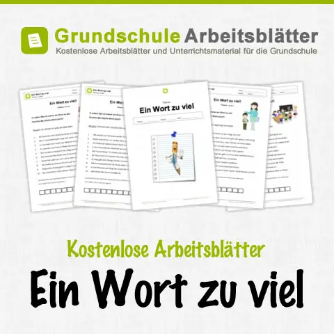 Kostenlose Arbeitsblätter: Lesetraining - Ein Wort zu viel