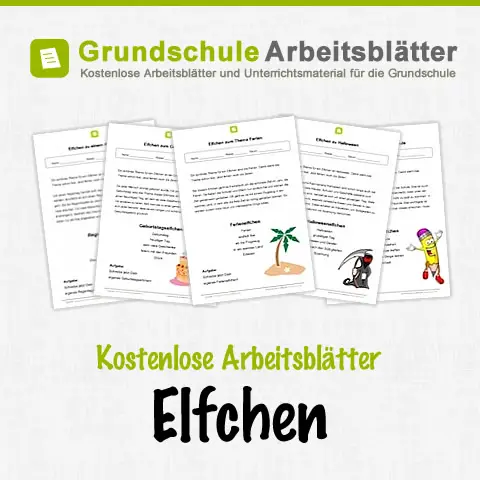 Kostenlose Arbeitsblätter Elfchen