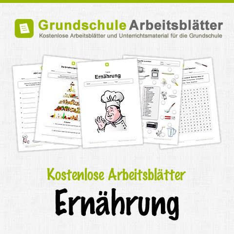 Kostenlose Arbeitsblätter Ernährung