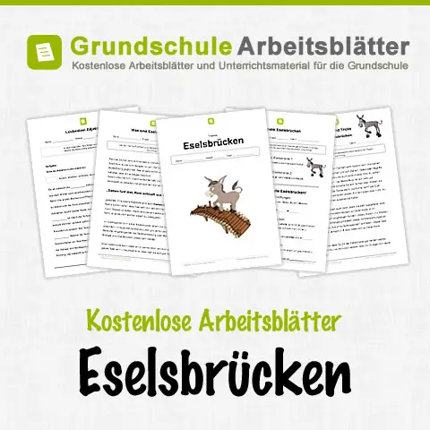 Kostenlose Arbeitsblätter Eselsbrücken