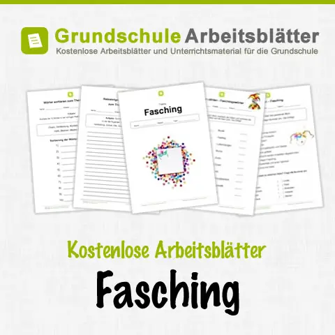 Kostenlose Arbeitsblätter Fasching