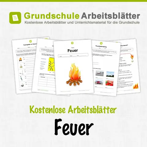 Kostenlose Arbeitsblätter Feuer