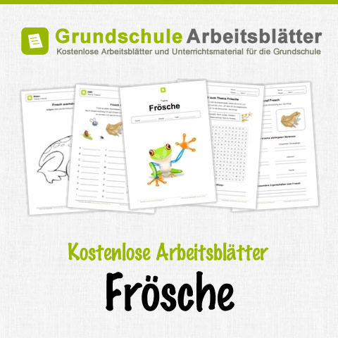 Kostenlose Arbeitsblätter Frösche