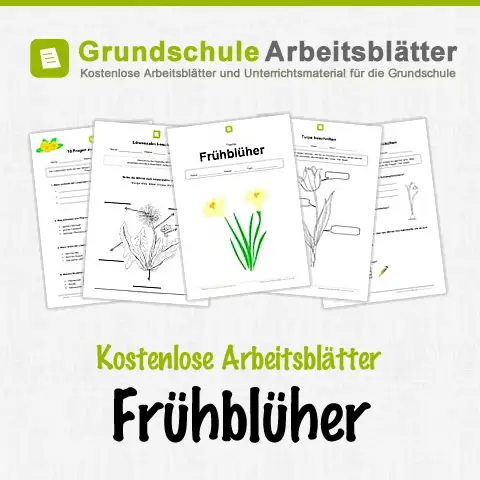 Kostenlose Arbeitsblätter Frühblüher