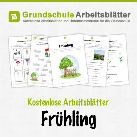 Kostenlose Arbeitsblätter Frühling