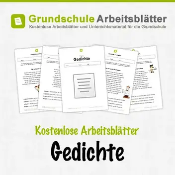 Gedichte Kostenlose Arbeitsblatter