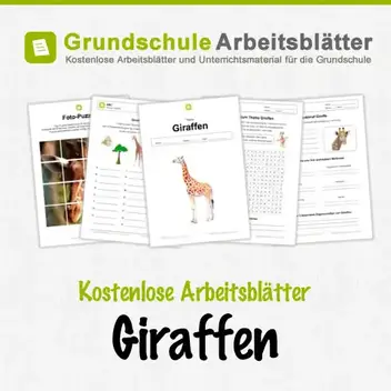 Giraffen Kostenlose Arbeitsblatter