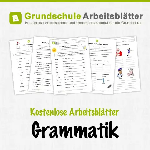 Kostenlose Arbeitsblätter Grammatik