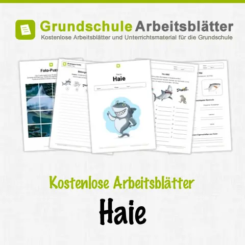 Kostenlose Arbeitsblätter Haie