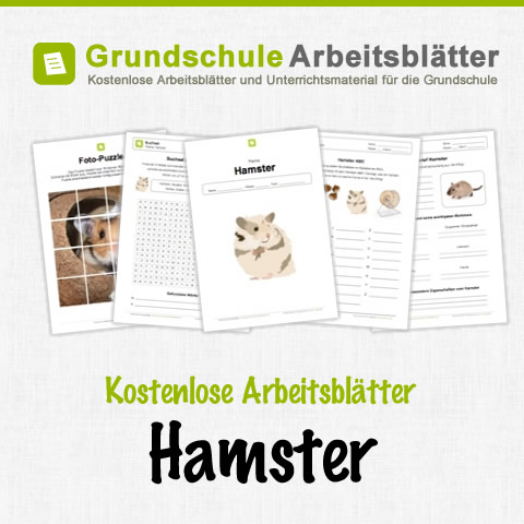 Kostenlose Arbeitsblätter Hamster