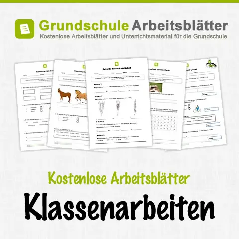 Kostenlose Arbeitsblätter Klassenarbeiten