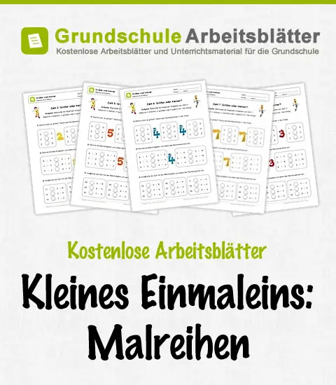 Kostenlose Arbeitsblätter Malreihen