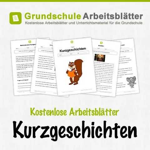 Kostenlose Arbeitsblätter Kurzgeschichten