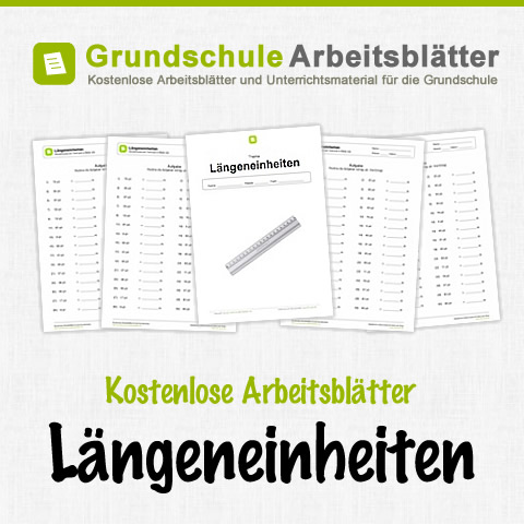 Kostenlose Arbeitsblätter Längeneinheiten