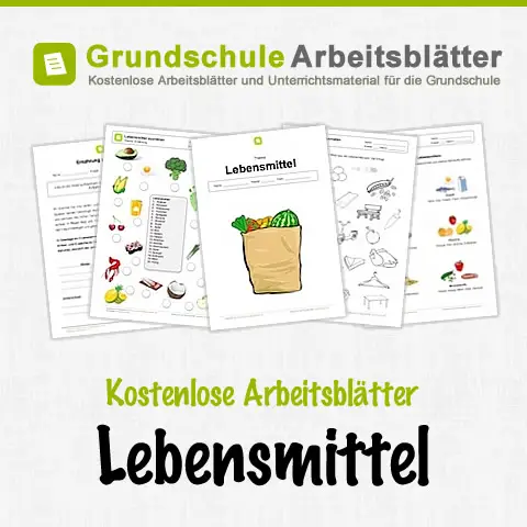 Kostenlose Arbeitsblätter Lebensmittel