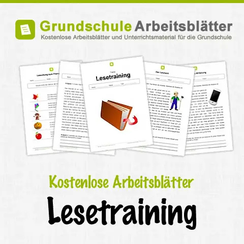 Kostenlose Arbeitsblätter Lesetraining