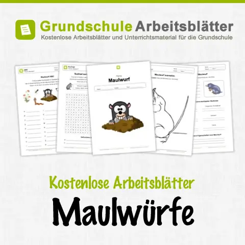 Kostenlose Arbeitsblätter Maulwürfe